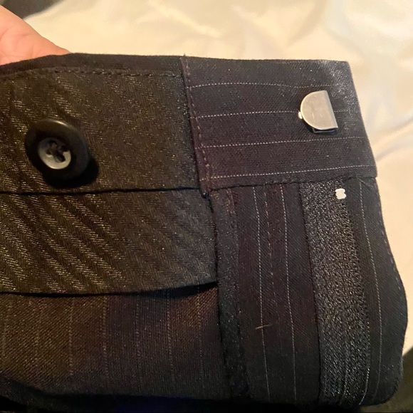 NWT “40 X 30” APT 9 BLACK & SILVER PINSTRIPE PANTS - Picture 4 of 9